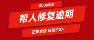 靠一套话术帮人解决逾期日入500+ 看一遍就会(正规合法)【揭秘】-水滴知识网