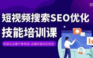 实体抖音搜索（抖音SEO）变现课，短视频搜索seo优化技能-水滴知识网