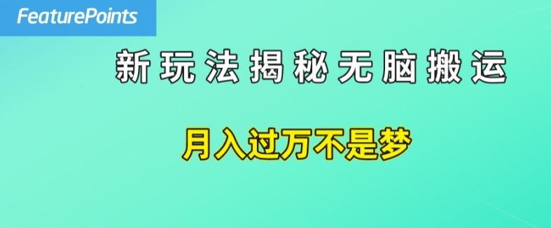简单操作，每天50美元收入，搬运就是赚钱的秘诀【揭秘】-水滴知识网