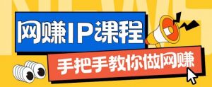 ip合伙人打造1.0,从0到1教你做网创,实现月入过万【揭秘】-水滴知识网