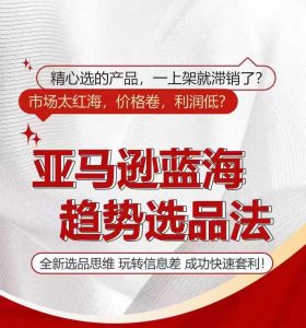 亚马逊蓝海趋势选法,全新选品思维,玩转信息差-水滴知识网