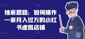 独家思路：如何操作一家月入过万的小红书虚拟店铺-水滴知识网