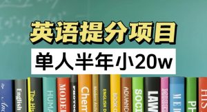 英语提分项目,100%正规项目,单人半年小 20w-水滴知识网