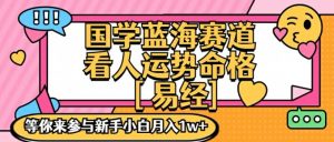 国学蓝海赋能赛道,零基础学习,手把手教学独一份新手小白月入1W+【揭秘】-水滴知识网