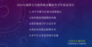 2024图文自媒体掘金赚取各平台收益项目,长期正规稳定-水滴知识网