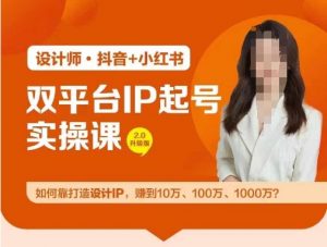 双平台IP起号实操营,教你如何靠打造设计IP,赚到10万、100万、1000万?-水滴知识网
