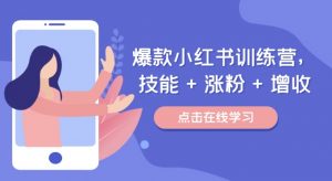 爆款小红书训练营,技能 + 涨粉 + 增收,用好小红书,做你喜欢又擅长的事,涨粉又赚钱-水滴知识网