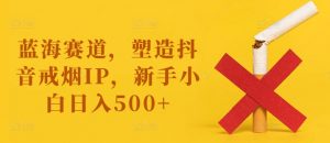 蓝海赛道,塑造抖音戒烟IP,新手小白日入500+【揭秘】-水滴知识网