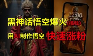黑神话悟空爆火,已有人利用这波热点变现几十万,普通人也可用AI蹭上这波热度搞钱,有多重变现方法-水滴知识网