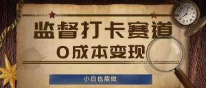 监督打卡赛道,0成本变现,小白也可以做【揭秘】-水滴知识网