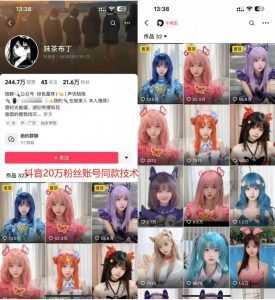 云天二次元美女起号教学，月涨10万粉丝，不判搬运-水滴知识网