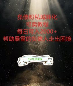 负债粉掘金计划，帮助负债者解决问题，债务规划，债务重组，最好的变现方式【揭秘】-水滴知识网