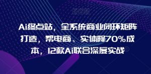Ai终点站,全系统商业闭环矩阵打造,帮电商、实体降70%成本,12款Ai联合深度实战【0906更新】-水滴知识网