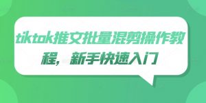 tiktok推文批量混剪操作教程，新手快速入门-水滴知识网