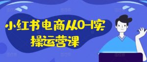 小红书电商从0-1实操运营课,小红书手机实操小红书/IP和私域课/小红书电商电脑实操板块等-水滴知识网