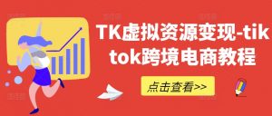 TK虚拟资源变现-tiktok跨境电商教程-水滴知识网