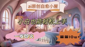 ai原创治愈小屋,小白也能轻松上手,一发即火,篇篇10w+【揭秘】-水滴知识网