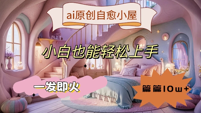 ai原创治愈小屋,小白也能轻松上手,一发即火,篇篇10w+【揭秘】-水滴知识网