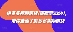 拼多多视频带货(更新至2024),带你全面了解多多视频带货-水滴知识网