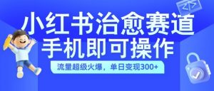 小红书治愈视频赛道,手机即可操作,流量超级火爆,单日变现300+【揭秘】-水滴知识网