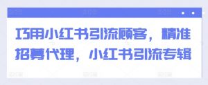 巧用小红书引流顾客，精准招募代理，小红书引流专辑-水滴知识网