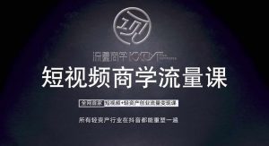 短视频商学流量课+口播拍摄剪辑,短视频+轻资产创业流量变现课-水滴知识网