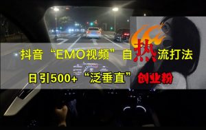 抖音EMO视频自热打法,日引500+“泛垂直”创业粉-水滴知识网