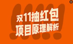 双11抽红包视频裂变项目【完整制作攻略】_长期的暴利打法-水滴知识网