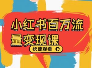 小红书百万流量变现课，小红书电商教程下载-水滴知识网
