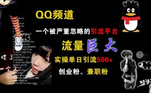 QQ频道，一个被严重忽略的引流平台，流量巨大 实操单日引流500+创业粉兼职粉【揭秘】-水滴知识网