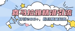 喜马拉雅精准引流,日引200+粉丝质量超高-水滴知识网