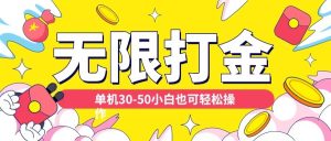 各种平台无限打金玩法,单机30-50纯自撸玩法,适合小白【揭秘】-水滴知识网