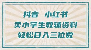 抖音小红书卖小学生教辅资料,操作简单,小白也能轻松上手,一个月利润1W+-水滴知识网
