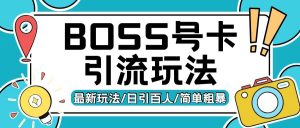 Boss直聘流量卡引流变现玩法，日引200+创业粉【揭秘】-水滴知识网
