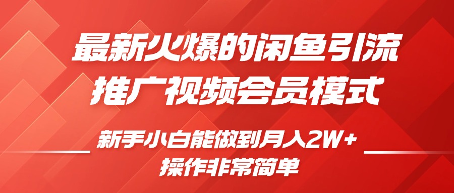 闲鱼引流推广影视会员,0成本就可以操作,新手小白月入过W+【揭秘】-水滴知识网