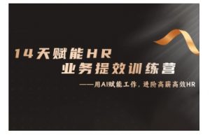 14天ChatGPT赋能HR业务提效训练营,从小白到应用高手-水滴知识网