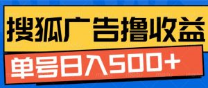 搜狐视频广告全自动撸收益，单号日入5张【揭秘】-水滴知识网