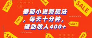 番茄小说新玩法，利用现有AI工具无脑操作，每天十分钟被动收益4张【揭秘】-水滴知识网