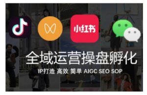 全域运营操盘(抖音+私域+小红书)，IP打造高效简单-水滴知识网