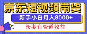 京东短视频带货新玩法,长期管道收益,新手也能月入8000+-水滴知识网