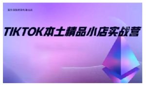 TikTok本土精品小店出海实战营,从入门到高阶,不止0-1!-水滴知识网