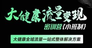 千万级大健康变现课线下课,大健康全域流量一站式整体解决方案-水滴知识网