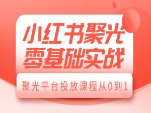 小红书聚光零基础实战,聚光平台投放课程从0到1-水滴知识网