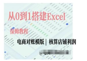 电商对账实操课从0到1搭建Excel电商对账模版-水滴知识网