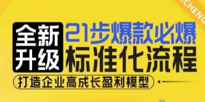 21步爆款必爆标准化流程，全新升级，打造企业高成长盈利模型-水滴知识网