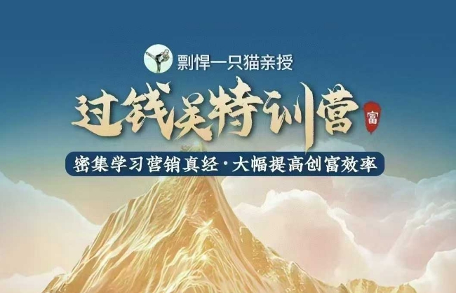 剽悍一只猫-过钱关特训营，学习营销真经 大幅度提高创富效率-水滴知识网