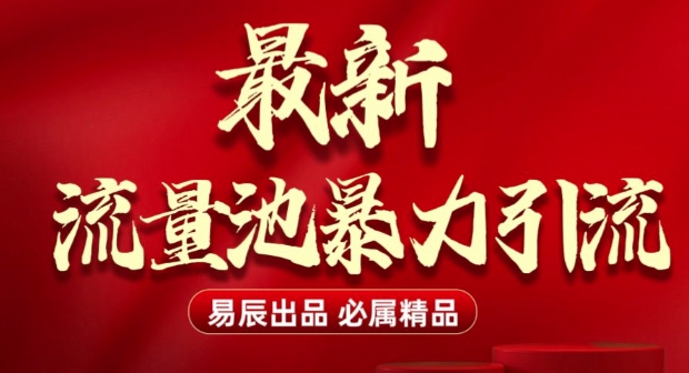 最新“流量池”无门槛暴力引流(全网首发)日引500+-水滴知识网