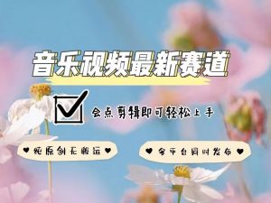 音乐视频赛道最新玩法,纯原创不违规,可所有平台同时发布,会点剪辑即可轻松拿捏-水滴知识网