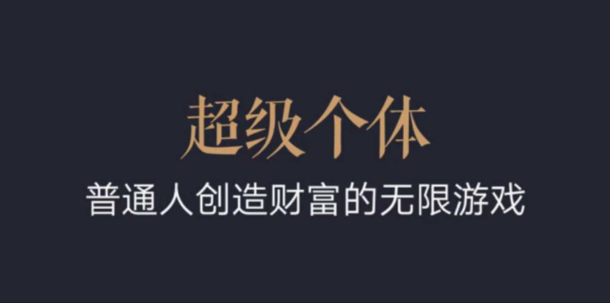 超级个体:2024-2025翻盘指南,普通人创造财富的无限游戏-水滴知识网