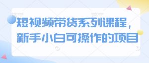 短视频带货系列课程,新手小白可操作的项目-水滴知识网